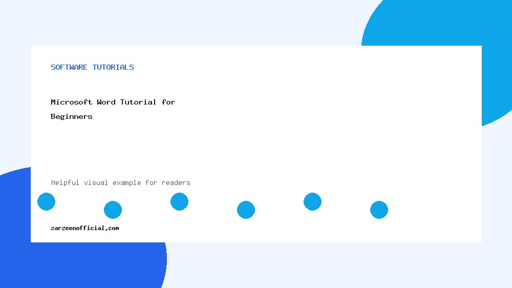 Microsoft Word Tutorial for Beginners Microsoft Word Tutorial for Beginners Software Tutorials