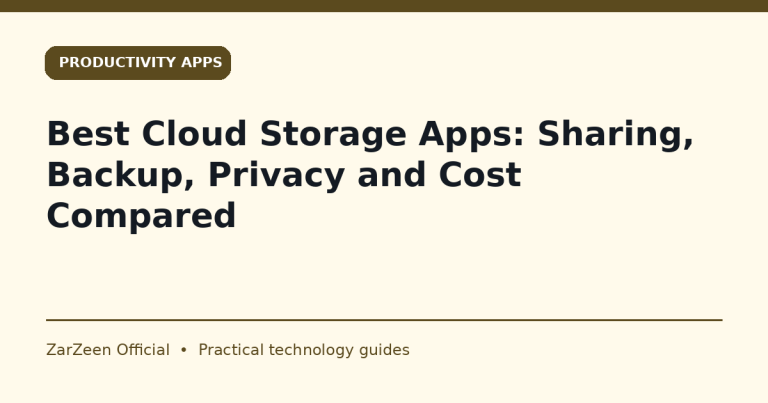 Best Cloud Storage Apps: Sharing, Backup, Privacy and Cost Compared — ZarZeen cover image