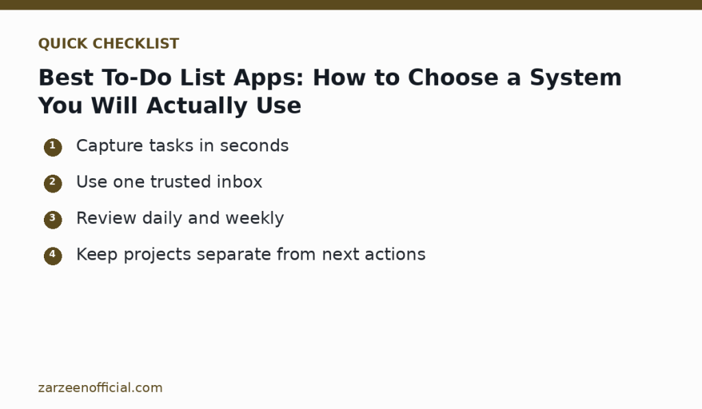 Best To-Do List Apps: How to Choose a System You Will Actually Use — quick checklist
