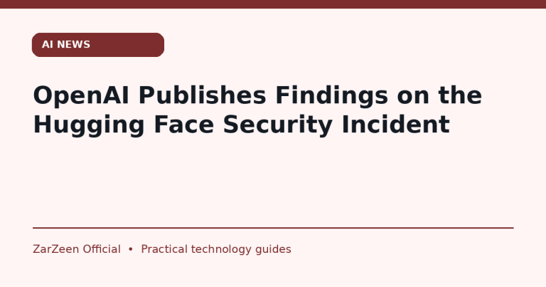 OpenAI Publishes Findings on the Hugging Face Security Incident — ZarZeen cover image